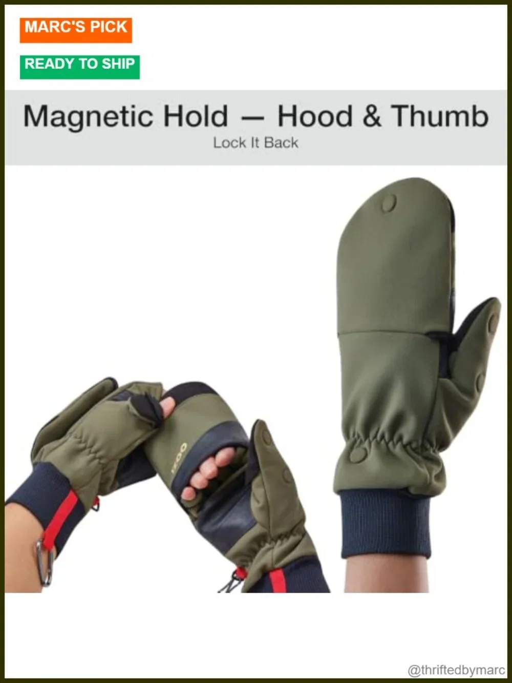 Touchscreen Winter Gloves Windproof Water-Repellent Softshell with Reinforced